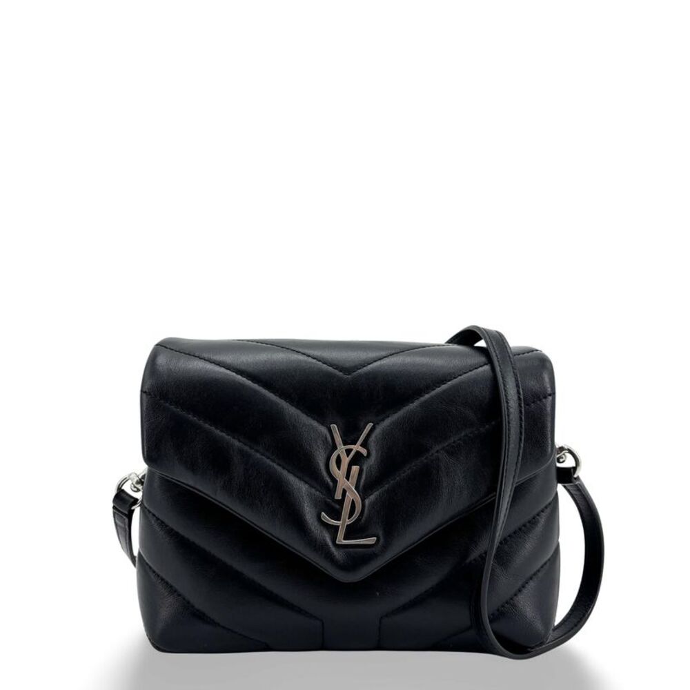 Saint Laurent Toy Lulu Shoulder Bag Black Silver Hardware